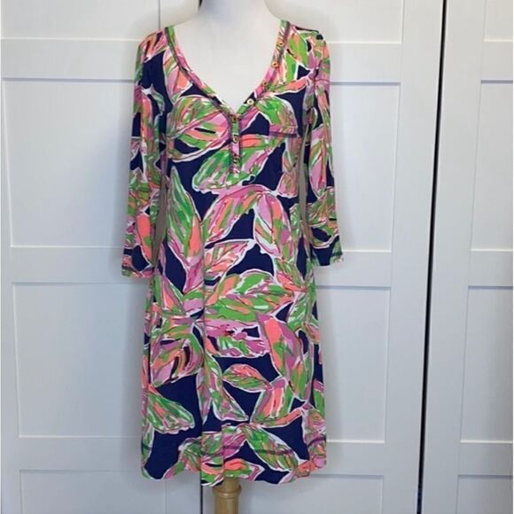 Lilly Pulitzer Palmetto Bright Navy In The Vias Dress - Picture 3 of 15